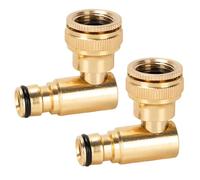 Garden Hose Fittings - 360 Degree Rotatable Connectors for Water Systems | Brass Metal Rust Resistant Build, Leak Proof Thread Design for Washing Machine Pressure Washer Car Wash Yard Irrigation Pet