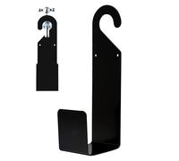Garden Hose Holder, Heavy Duty Hose Hanger, Metal Wall Mount, Space-Saving Design, Rustproof Material 11,81 x 3,94 x 3,15 pollici, Black, For Yard Fence Deck Poolside RV Use