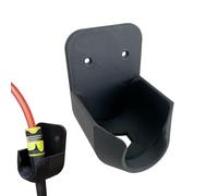 Garden Hose Holder, Wall Mount Bracket, 12X9X8cm/4.72X3.54X3.15 inches Nozzle Hanger, Anti-Slip Hook, Drainage Holes, Black, Yard Pool Gardening Storage General Material ABS