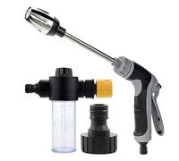 Garden Hose Nozzle - 37 x 16 cm, 14,57 x 6,3 Inches Garden Hose Nozzle High Pressure, Adjustable Pressure Water NozzleSprayer For Washing Cars