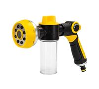 Garden Hose Nozzle Sprayer, Garden Hose Sprayer With Soap Dispenser Bottle, Handle For Watering Plants & Lawns, Adjustable Cleaning Tools For Patio Lawn Driveway Outdoor Pets Showering
