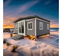 Garden Houses - Kit cabina prefabbricata con 2 camere da letto, con soppalco e veranda, soggiorno confortevole