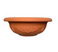 Garden Italia Vasi Ciotola per Fiori festonata ACF Diam.35 cm Alt. 13 Made in Italy in Resina Colore Terracotta- Resistente al Gelo - Antiurto - Leggero