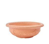 Garden Italia Vasi Ciotola per Fiori festonata ACF Diam.45 cm Alt. 17 Made in Italy in Resina Colore Impruneta - Resistente al Gelo - Antiurto - Leggero