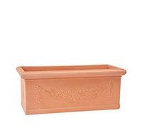 Garden Italia Vasi Fioriera festonata GCF Lato cm 80 Alt.33 cm Made in Italy Cassetta in Resina Colore Impruneta - Resistente al Gelo - Antiurto Leggera Classica