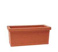Garden Italia Vasi Fioriera millerighe GCM Lato 63 cm Alt.29 cm Made in Italy Cassetta in Resina Colore Terracotta - Resistente al Gelo - Antiurto - Leggera