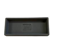 Garden Italia Vasi Sottovaso Rettangolare in Resina LRT61 cm. Interno 61 x 21 in Resina Colore ANTRACITE Made in Italy per Esterni - infrangibile - Resistente al Gelo