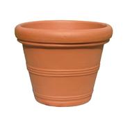 Garden Italia Vaso per piante Campana doppio bordo ICL Dn. 55 cm alt.46 cm in resina Colore Terracotta Made in Italy Resistente al gelo - antiurto - Leggero