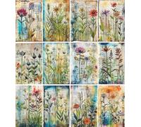 Garden Junk Rice Paper, 8 x 10.5 inch - for Decoupage Scrapbooking Cards Crafts