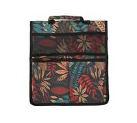 Garden Kneeler Tools Bag Garden Bench Stools Side Storage Bag Hanging Pouch with Handle Pockets Red Leaves