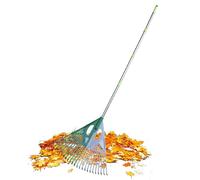 Garden Leaf Rake - Wide Head Long Handle, Yard Tool Ergonomic Grip Debris Collector for Grass Leaves Pine Needles Shrubs Landscaping Outdoor Yard Garden Cleaning Thatching Autumn 22,05* 18,5 pollici