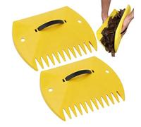 Garden Leaf Scoops - 33 x 24 cm Handheld Trash Picker Rake Tool, Streamlined Leaf and Debris Collector | Comfort Grip Lawn Care Gadget for Yard Grass Park Outdoor Cleanup Turf Leaves Poop