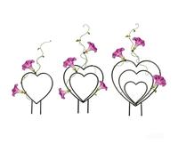 Garden Love Trellis Set - Metal Vine Support, 3 pezzi Wrought Iron Plant Trellis | Climbing Vine Support for Potted Plants, Indoor Outdoor Gardening, Flowers, Vegetable, Home, Wedding Decor