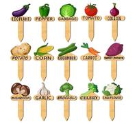 Garden Markers - Wooden Greenhouse | 15cm Plant Labels for Seedlings | Reusable Durable Tags for Indoor Outdoor Gardening Greenhouse Nursery Raised Beds Vegetable Plant Care