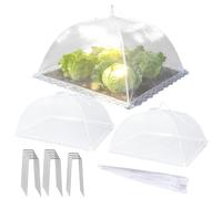 Garden Mesh Cover Set - Foldable Plant Protection Tent, Reusable Barrier Netting, Seventeen Inch Square Plant Shield, Durable Fine Mesh Material, Vegetable Flower Strawberry Bonsai Guard Toolse