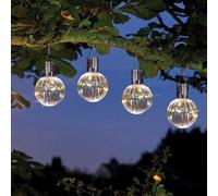 Garden Mile 4 pezzi Luci Solari Sospese da Esterno per Giardino LED Bianco Caldo Impermeabili Lanterne Solari per Esterno Decorazioni Luminose Decorative Uniche da Appendere agli Alberi
