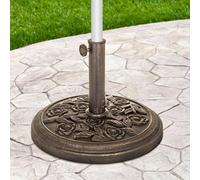 Garden Mile Base per ombrellone da giardino effetto rattan, resistente, resistente alle intemperie, in resina nera, per patio, giardino, esterni, mobili da esterno, ombrellone, tettoia, gazebo