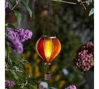 Garden Mile Mongolfiera solare Illuminazione a sospensione solare per esterni - Luci a lanterna durevoli da giardino effetto fiamma realistico palloncino a fiamma per giardino, terrazza, balcone