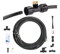 Garden Misting System - Outdoor Cooling Spray Kit with Water Filter