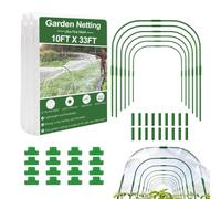Garden Netting Kit 10x33Ft with Clips Stakes for Plant Protection
