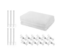 Garden Netting Kit - Ten Thirteen Feet, Lightweight Mesh Panel, Rigid Support Stakes, Securing Clips | Protective Barrier Cover System For Outdoor Raised Vegetable Beds Balcony Backyard Greenho