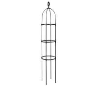 Garden Obelisk Metal Trellis a 3 dimensioni - PE Supporto fiorito in acciaio per piante da arrampicata - gabbia in metallo da 10 pollici di diametro per piante da esterno viti vite giardino pianta per
