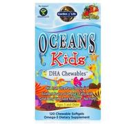 Garden of Life Oceans Kids DHA, caramelle Omega-3 per bambini, 120 capsule masticabili
