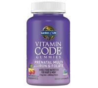 Garden of Life Vitamin Code Prenatal con ferro e folato, multivitaminico con ferro e acido folico, supporto per la gravidanza, 90 caramelle gommose …