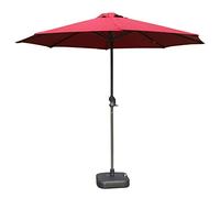 Garden Parasol Outdoor Garden Parasols, Lightweight Standing Table Umbrella with Crank, for Beach Coffee Shop, Red