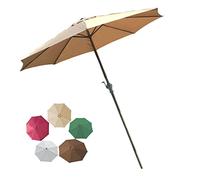 Garden Parasol,Outdoor Umbrella Replacement Parasol, Outdoor Shade, Ventilation, Easy to Assemble, Showerproof, Sun Protection Windproof, for Beach/Pool/Patio, Beac