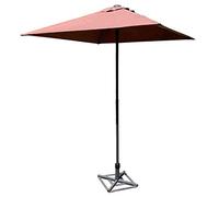 Garden Parasol Small Outdoor Parasol Umbrella, Square Height Adjustment Market Table Umbrella for Gardens Balcony Patio, Base Not Included-Coffee-1.5m×1.5m