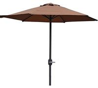 Garden Parasols Market Ombrello da 6 Piedi Ombrello Patio con manovella 6 Costole di Ferro, Ombrello da Tavolo da Esterno per Spiaggia, Giardino