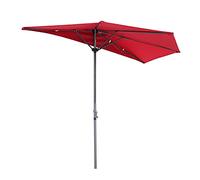 Garden Parasols Patio ombrello Beach Parasol Half Parasol Semi rotondo ombrello Patio giardino robusto telaio in acciaio manico a manovella per balcone - Nessuna base incluso Parasoli da esterno