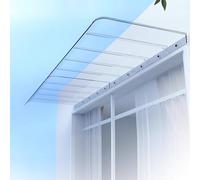 Garden Pensilina Esterna, Tettoia per Finestre e Porte, Policarbonato Trasparente, Modulabile Protezione Uv (40x250cm/16"x98")