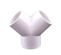 Garden pipe fitting 1pc White/Grey/Blue 20~63mm PVC Pipe Connector Garden Watering Irrigation System Water Tube Tank Y Type Tee Joint Fittings(White,Inner Dia 25mm)
