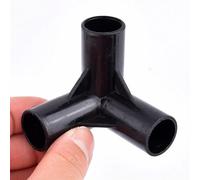 Garden pipe fitting 2 Pcs 8~19mm Black PVC Tee Connector Garden Water Connector Tent Wardrobe Fixed Fittings DIY Hydroponic Frame Fittings Joint(Inner Dia 12mm) Plumbing Fittings
