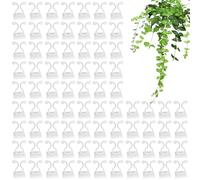 Garden Plant Support - 100 Piece Invisible Vine Fixing Clips, Strong Self-Adhesive Wall Fixer, Aesthetic Climbing Plant Gear | Damage-Free Wall Traction System For Home Garden Pothos Decoration Item