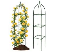 Garden Plant Support - Tall Climbing Vine Frame, Outdoor Adjustable Plant Holder with Stable Ground Insert Design, Vertical Growing Structure for Decorative Landscaping, Ideal for Patio Planter Vegeta