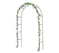 Garden Pleasure - Arco per rampicanti in Acciaio con Rivestimento in plastica, 40 x 138 x 240 cm, Colore: Verde Scuro
