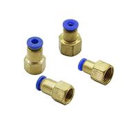 Garden Plumbing Garden Irrigation System 4mm Sliding Lock Straight Connector 1/8" 1/4" Female Thread Brass Quick Coupling Pneumatic Pipe Fitting 3 Pcs (Color : 4mm 1I8 inch)