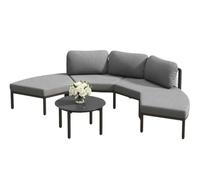 Garden Point Parana Corner 2 angoli da giardino con pouf antracite