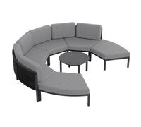 Garden Point Parana Corner 4 angoli da giardino con pouf antracite