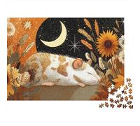 Garden Rat Illustration Puzzle Impossibili 1000Pcs Decorazione Per La Casa. Rilassamento E Intelligence Per Adulti E Ragazzi Da 14 Anni 70x50cm/1000pcs