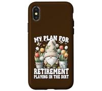 Garden Retirement Gnome For Retired Dad Playing In The Dirt Custodia per iPhone X/XS
