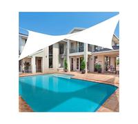 Garden Sail Garden Sun Shade Sail Rectangles Awnings Waterproof 95% UV Block Shade Sail Bloom Sholed Shade con Corda Gratuita per Il Cortile Estivo del Patio Esterno, Bianco 2m 3m 4m 5m