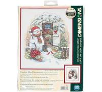 Garden Shed Snowman Counted Cross Stitch Kit-12"X14" 14 Count