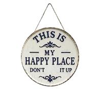 Garden Signs, Vintage Decor, 7.87 Inches Round Supply Compact Frame, Funny Accessory with Secure Texture, Outdoor Gadget with Lightweight Build, Sign for Patio Lawn Pathway Walkway Farm Deck and Fence