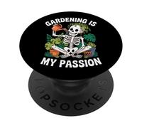 Garden Skeleton Memes Il giardinaggio è la mia passione Amore Giardinaggio PopSockets PopGrip Adesivo