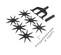 Garden Soil Scarifier and Aerator 2 in 1 | Robust ABS Tiller for Lawn Aeration/Soil Cultivation | 20 Pcs Accessories, Lightweight Manual Tool