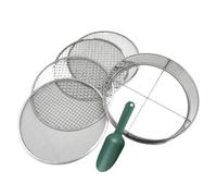 Garden Soil Sifter Stainless Steel Mesh Screen, Compact Lightweight Handheld Gardening Tool, Metal Frame Dirt for Rocks Gravel Compost Debris, Planting Accessory for Vermicompost Grass Potted